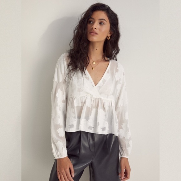Aritzia Wilfred Peplum Blouse​ - Picture 1 of 6